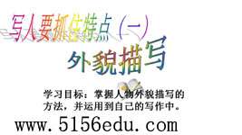 写人要抓住特点(一)外貌描写ppt课件