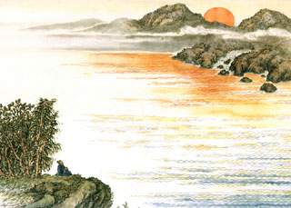 暮江吟诗画欣赏