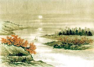 渡荆门送别诗画欣赏